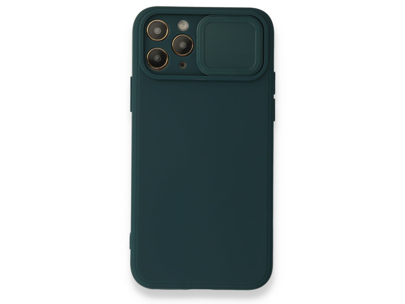 Newface iPhone 11 Pro Kılıf Color Lens Silikon - Yeşil