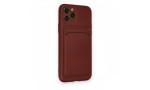 Newface iPhone 11 Pro Kılıf Kelvin Kartvizitli Silikon - Bordo