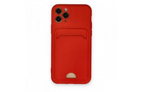 Newface iPhone 11 Pro Kılıf Kelvin Kartvizitli Silikon - Kırmızı