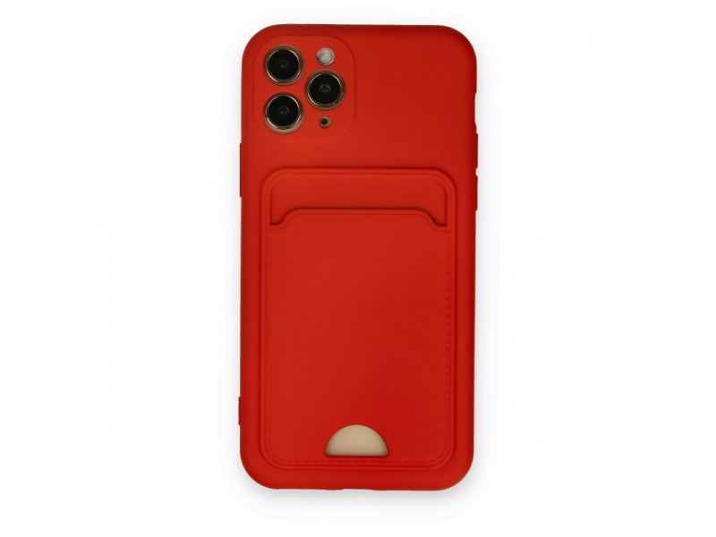 Newface iPhone 11 Pro Kılıf Kelvin Kartvizitli Silikon - Kırmızı
