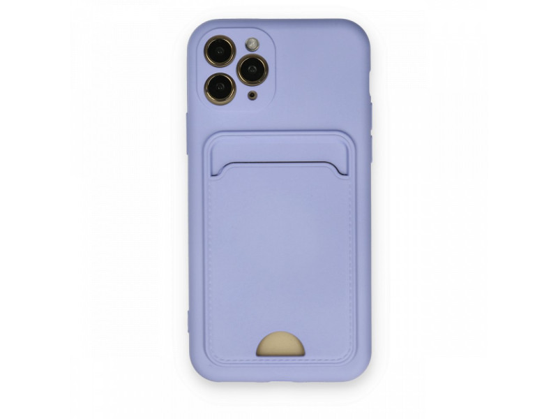 Newface iPhone 11 Pro Kılıf Kelvin Kartvizitli Silikon - Lila
