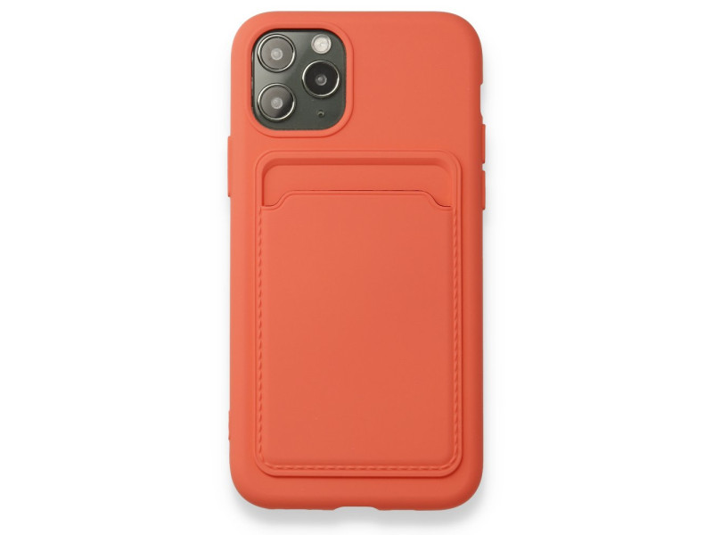 Newface iPhone 11 Pro Kılıf Kelvin Kartvizitli Silikon - Turuncu