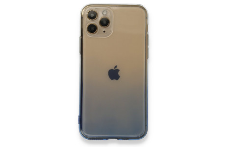 Newface iPhone 11 Pro Kılıf Lüx Çift Renkli Silikon - Mor