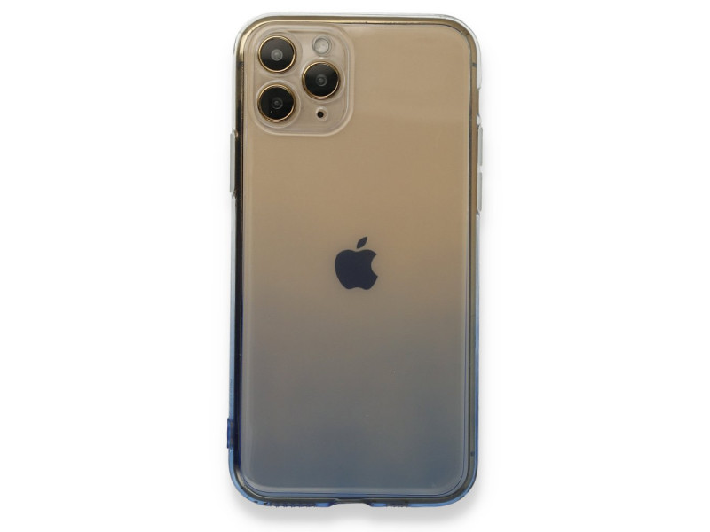 Newface iPhone 11 Pro Kılıf Lüx Çift Renkli Silikon - Mor
