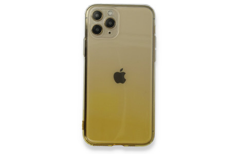 Newface iPhone 11 Pro Kılıf Lüx Çift Renkli Silikon - Sarı