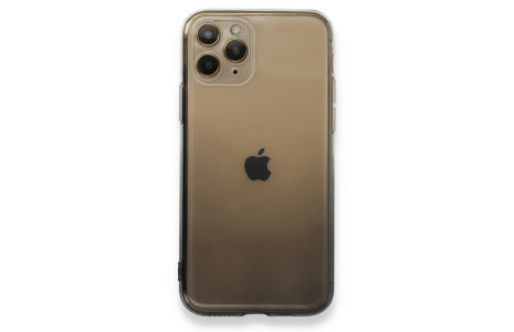 Newface iPhone 11 Pro Kılıf Lüx Çift Renkli Silikon - Siyah