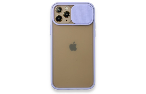 Newface iPhone 11 Pro Kılıf Palm Buzlu Kamera Sürgülü Silikon - Lila