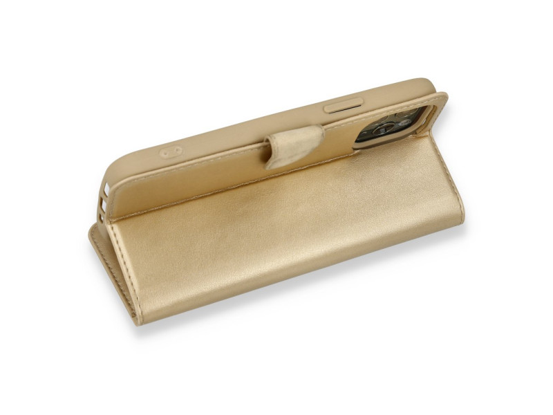 Newface iPhone 11 Pro Kılıf Trend S Plus Kapaklı Kılıf - Gold