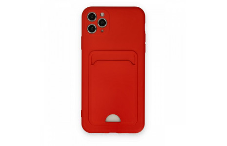 Newface iPhone 11 Pro Max Kılıf Kelvin Kartvizitli Silikon - Kırmızı