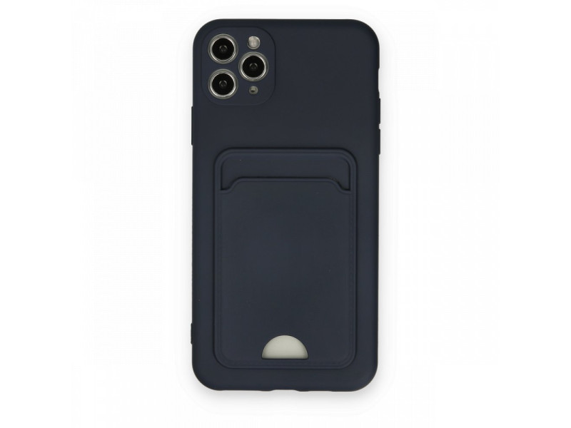 Newface iPhone 11 Pro Max Kılıf Kelvin Kartvizitli Silikon - Lacivert