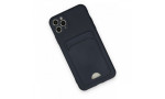 Newface iPhone 11 Pro Max Kılıf Kelvin Kartvizitli Silikon - Lacivert