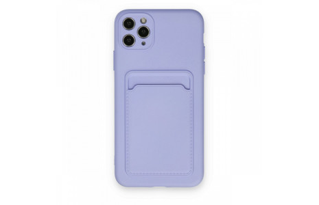 Newface iPhone 11 Pro Max Kılıf Kelvin Kartvizitli Silikon - Lila