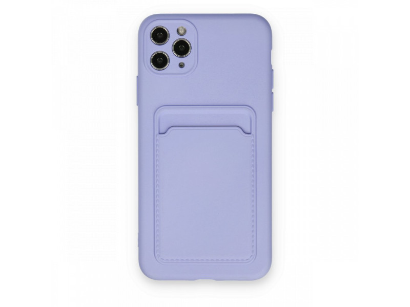 Newface iPhone 11 Pro Max Kılıf Kelvin Kartvizitli Silikon - Lila