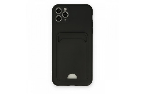 Newface iPhone 11 Pro Max Kılıf Kelvin Kartvizitli Silikon - Siyah