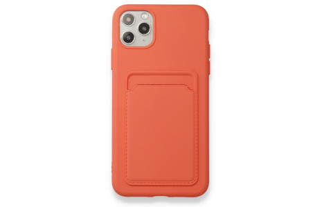 Newface iPhone 11 Pro Max Kılıf Kelvin Kartvizitli Silikon - Turuncu
