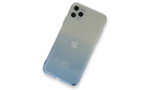 Newface iPhone 11 Pro Max Kılıf Lüx Çift Renkli Silikon - Mavi