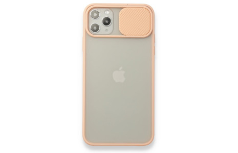 Newface iPhone 11 Pro Max Kılıf Palm Buzlu Kamera Sürgülü Silikon - Pembe