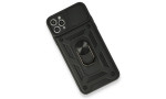 Newface iPhone 11 Pro Kılıf Pars Lens Yüzüklü Silikon - Siyah