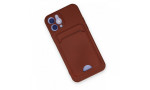 Newface iPhone 12 Kılıf Kelvin Kartvizitli Silikon - Bordo