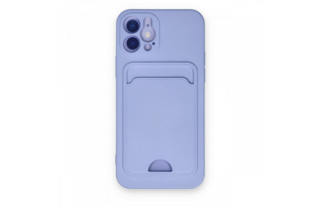 Newface iPhone 12 Kılıf Kelvin Kartvizitli Silikon - Lila