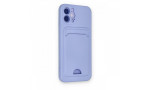 Newface iPhone 12 Kılıf Kelvin Kartvizitli Silikon - Lila