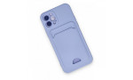 Newface iPhone 12 Kılıf Kelvin Kartvizitli Silikon - Lila