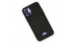 Newface iPhone 12 Kılıf Kelvin Kartvizitli Silikon - Siyah