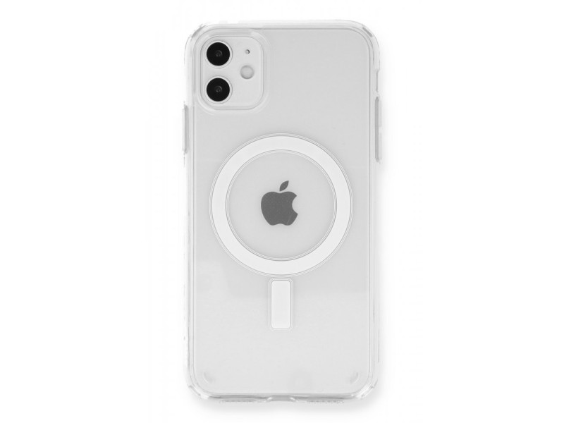 Newface iPhone 12 Kılıf Magneticsafe Şeffaf Silikon - Şeffaf