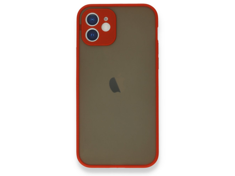 Newface iPhone 12 Kılıf Montreal Silikon Kapak - Kırmızı
