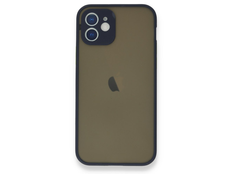 Newface iPhone 12 Kılıf Montreal Silikon Kapak - Lacivert