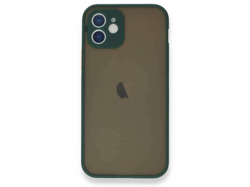 Newface iPhone 12 Kılıf Montreal Silikon Kapak - Yeşil