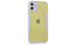 Newface iPhone 12 Kılıf Platin Simli Silikon - Lila