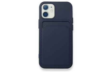 Newface iPhone 12 Mini Kılıf Kelvin Kartvizitli Silikon - Lacivert