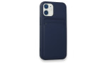 Newface iPhone 12 Mini Kılıf Kelvin Kartvizitli Silikon - Lacivert