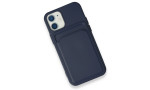 Newface iPhone 12 Mini Kılıf Kelvin Kartvizitli Silikon - Lacivert