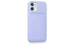 Newface iPhone 12 Mini Kılıf Kelvin Kartvizitli Silikon - Lila