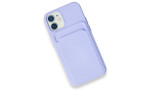 Newface iPhone 12 Mini Kılıf Kelvin Kartvizitli Silikon - Lila