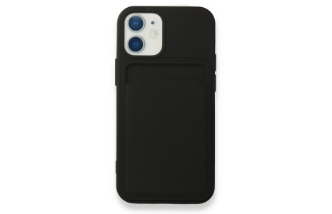 Newface iPhone 12 Mini Kılıf Kelvin Kartvizitli Silikon - Siyah