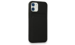 Newface iPhone 12 Mini Kılıf Kelvin Kartvizitli Silikon - Siyah