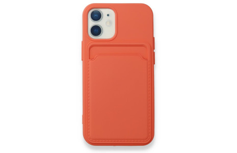 Newface iPhone 12 Mini Kılıf Kelvin Kartvizitli Silikon - Turuncu