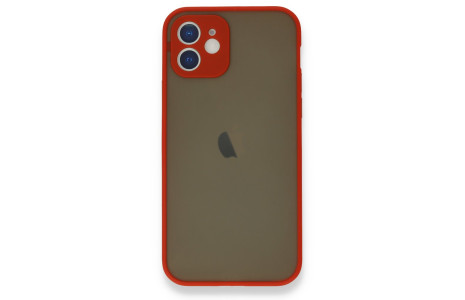 Newface iPhone 12 Mini Kılıf Montreal Silikon Kapak - Kırmızı