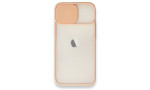 Newface iPhone 12 Mini Kılıf Palm Buzlu Kamera Sürgülü Silikon - Pembe