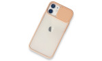 Newface iPhone 12 Mini Kılıf Palm Buzlu Kamera Sürgülü Silikon - Pembe