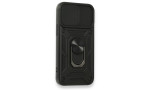 Newface iPhone 12 Mini Kılıf Pars Lens Yüzüklü Silikon - Siyah