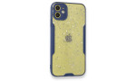 Newface iPhone 12 Mini Kılıf Platin Simli Silikon - Lacivert