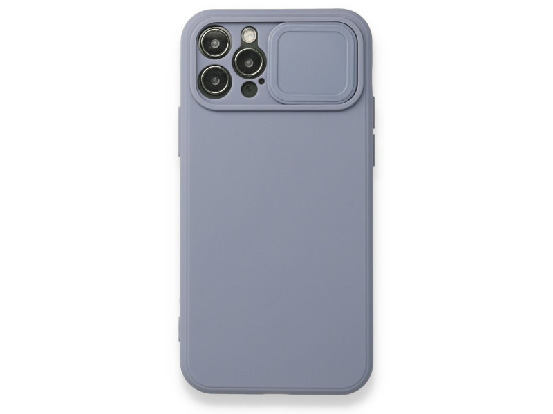 Newface iPhone 12 Pro Kılıf Color Lens Silikon - Gri