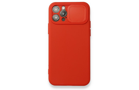 Newface iPhone 12 Pro Kılıf Color Lens Silikon - Kırmızı