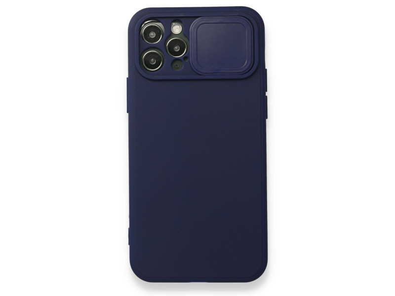 Newface iPhone 12 Pro Kılıf Color Lens Silikon - Lacivert