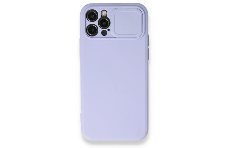 Newface iPhone 12 Pro Kılıf Color Lens Silikon - Mor