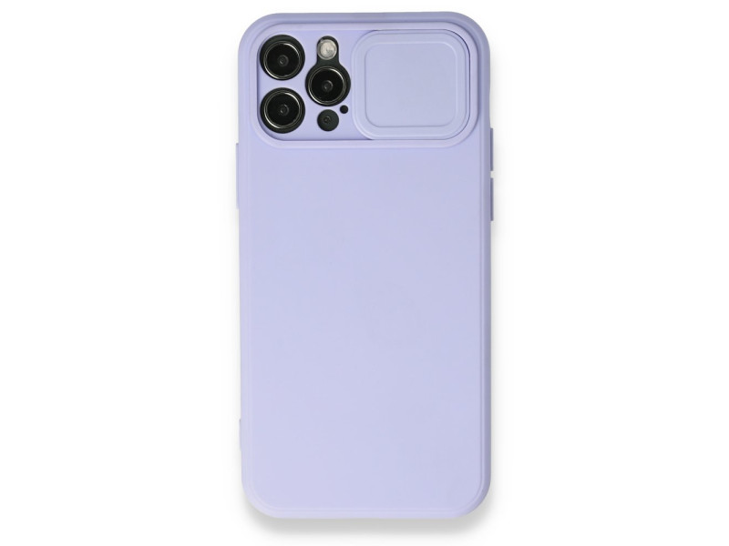 Newface iPhone 12 Pro Kılıf Color Lens Silikon - Mor